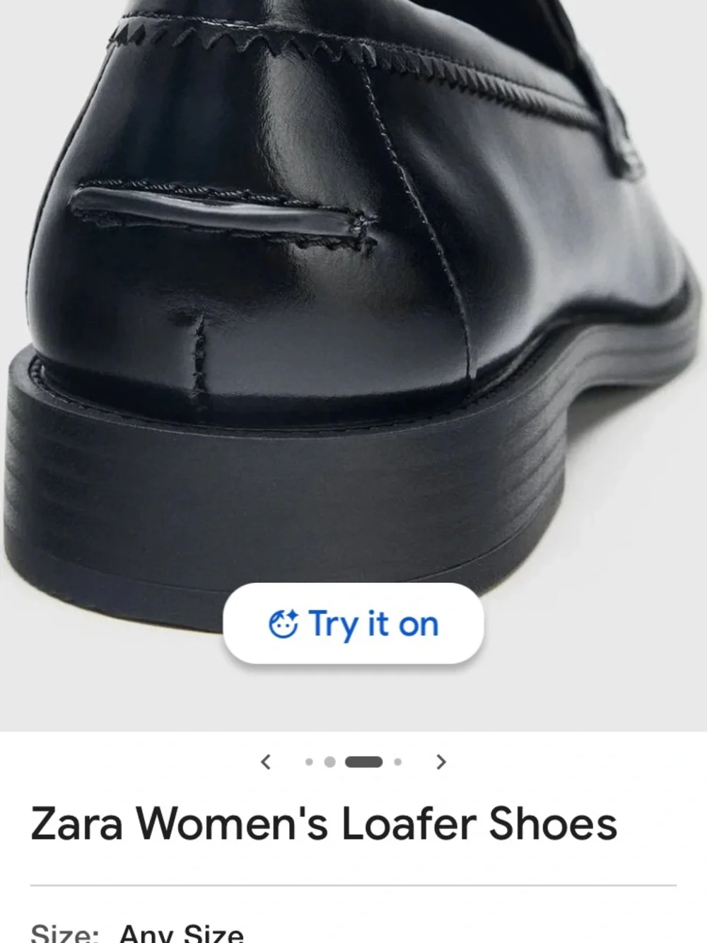 Zara Black Patent Moccasin Loafers for Women - Picture 5 of 9
